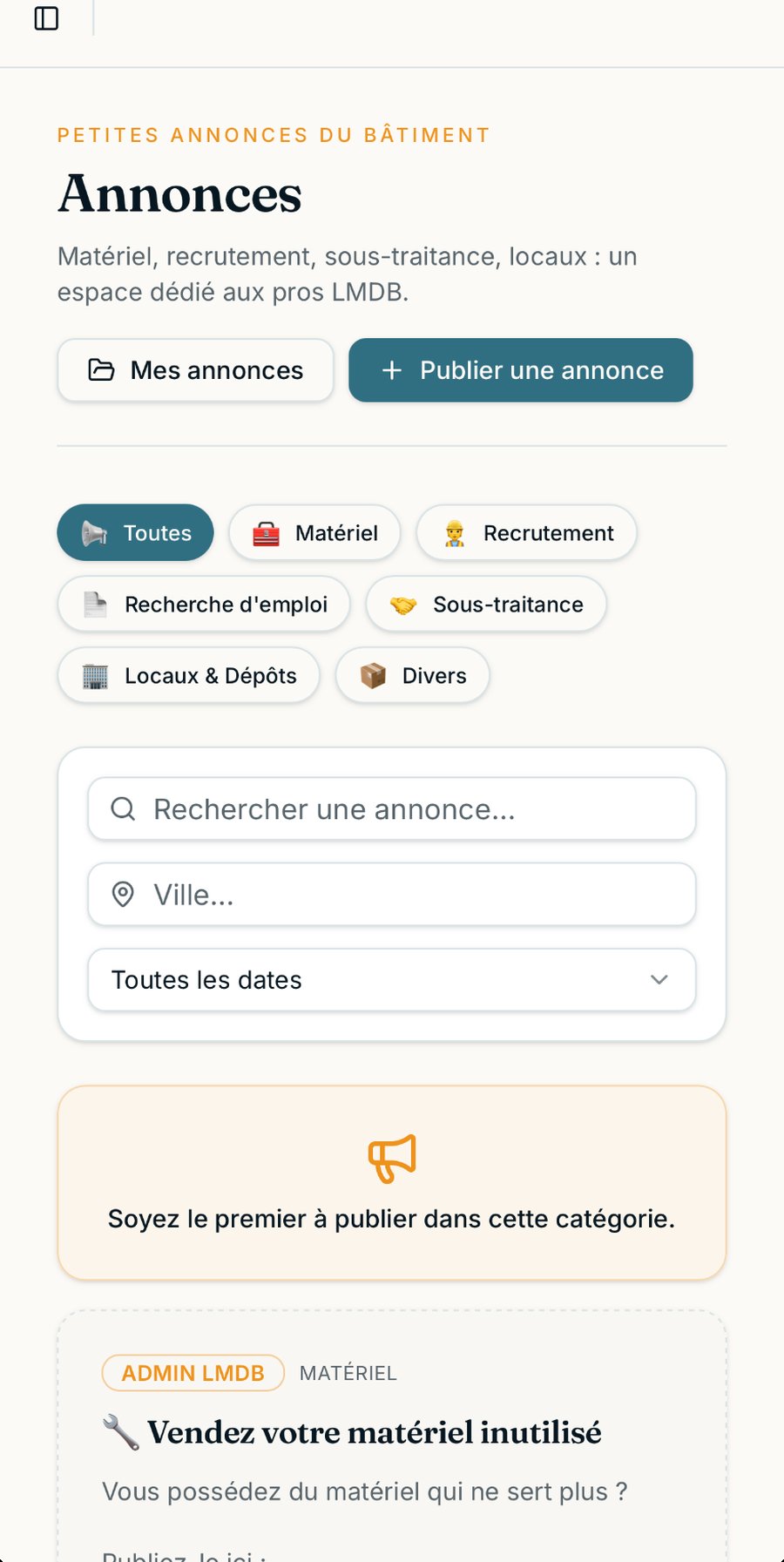 Petites annonces